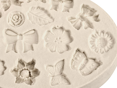 Flexible Clay Mould Bows And       Flowers - Standard Image - 3
