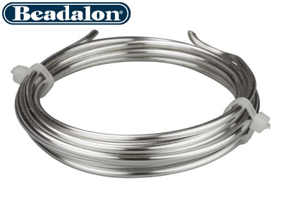 Beadalon Artistic Wire 10 Gauge    Silver Plated 2.5mm X 1.5m - Standard Image - 2