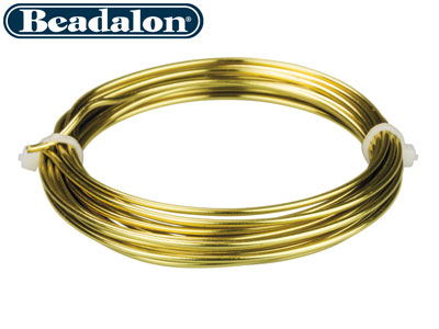 Beadalon Artistic Wire 14 Gauge    Tarnish Resistant Brass 1.6mm X    3.1m - Standard Image - 2