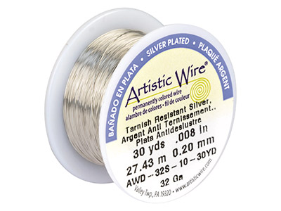 Beadalon Artistic Wire 32 Gauge    Silver Plated 0.20mm X 27.4m