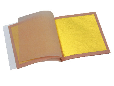 23.75ct Yellow Gold Leaf, 1 Book Of 25 Leaves, 80mm X 80mm, Loose Leaf