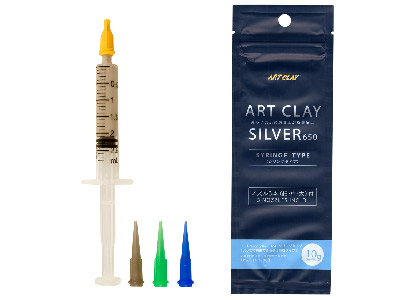 Art Clay Silver 650 Syringe, 10g With 3 Tips