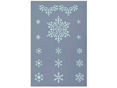 Art Clay Stencil Sheet - Snowflakes