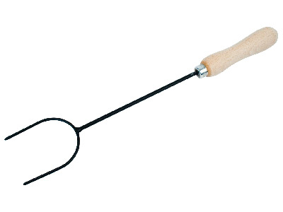 Firing Fork With Wooden Handle,    40cm Long - Standard Image - 1