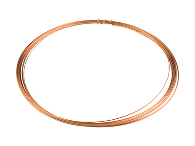 Copper D Shape Wire 0.6mm X 7.5m   Half Hard