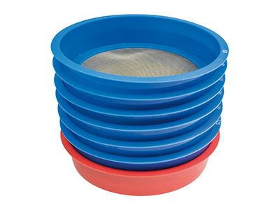 7 Piece Stackable Enamel Sifting   Set, 60 To 325 Mesh