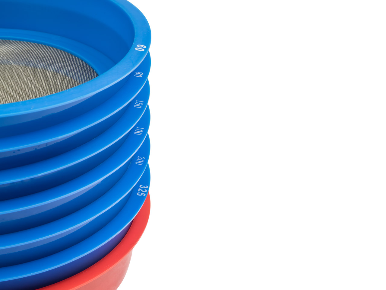 7 Piece Stackable Enamel Sifting Set, 60 To 325 Mesh