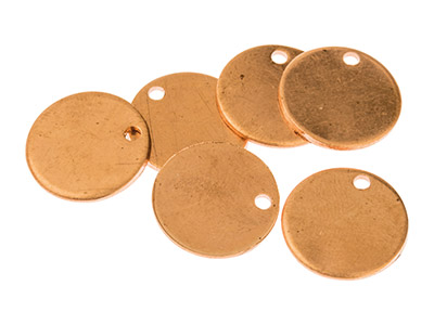Copper Blanks Round Disc Drop      Pack of 6, 12mm - Standard Image - 2