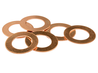 Copper Blanks Round Washer         Pack of 6 30mm - Standard Image - 1