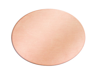 Copper Blanks Oval Pack of 6 40mm X 30mm X 0.9mm