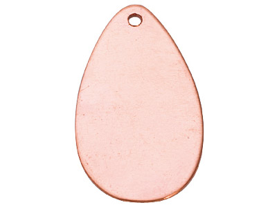 Copper Blanks Oval Drop Pack of 6  14mm X 31mm X 1mm - Standard Image - 1