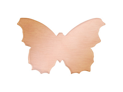Copper Blanks Butterfly Pack of 6  33.5mm X 21.5mm X 0.9mm