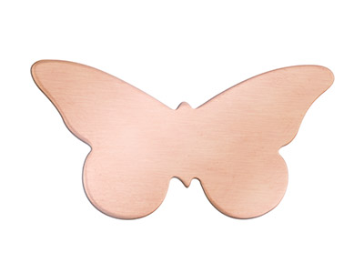 Copper Blanks Butterfly Pack of 6  35mm X 18mm X 0.9mm