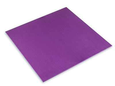 Anodised Coloured Purple Aluminium Sheet 100x100x0.7mm