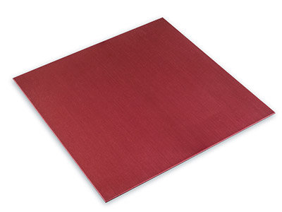 Anodised Coloured Red Aluminium    Sheet 100x100x0.7mm