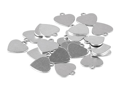 ImpressArt Aluminium Mini Heart    13mm Stamping Blank Pack of 20     Pierced Hole - Standard Image - 2