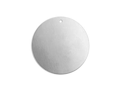 ImpressArt Aluminium Round Disc    32mm Stamping Blank Pack of 8,     Pierced Hole - Standard Image - 1