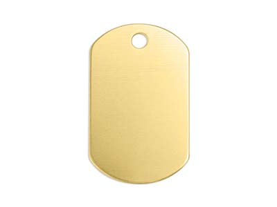 ImpressArt Brass Dog Tag 32x19mm   Stamping Blank Pack of 4