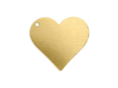 ImpressArt Brass Heart 19mm        Stamping Blank Pack of 5 Pierced   Hole