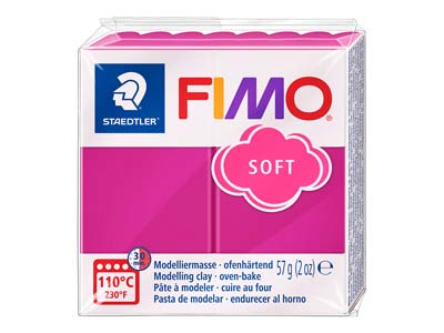 Fimo Soft Raspberry 57g Polymer     Clay Block Fimo Colour Reference 22 - Standard Image - 1