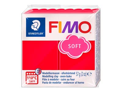 Fimo Soft Indian Red 57g Polymer    Clay Block Fimo Colour Reference 24 - Standard Image - 1