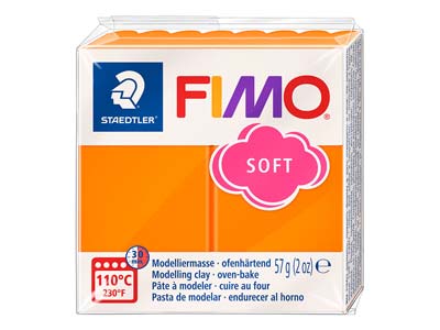 Fimo Soft Tangerine 57g Polymer     Clay Block Fimo Colour Reference 42