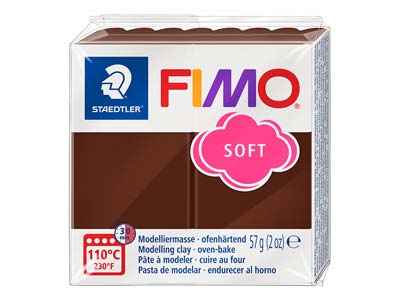 Fimo Soft Chocolate 57g Polymer     Clay Block Fimo Colour Reference 75 - Standard Image - 1