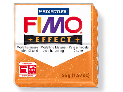 Fimo Effect Glitter Gold 56g Polymer Clay Block, Fimo Colour Reference 112