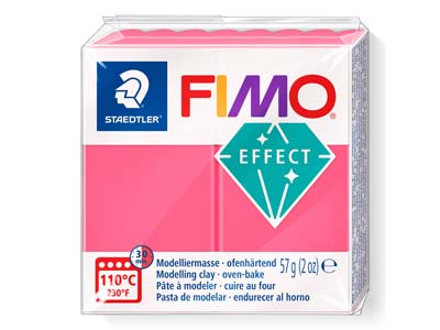 Fimo Effect Translucent Red 57g    Polymer Clay Block Fimo Colour     Reference 204 - Standard Image - 1