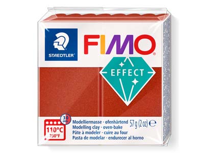 Fimo Effect Metallic Copper 56g Polymer Clay Block, Fimo Colour Reference 27
