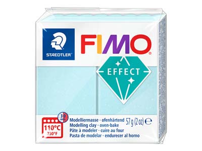 Fimo Effect Gemstone Blue Ice      Quartz 57g Polymer Clay Block Fimo Colour Ref 306 - Standard Image - 1