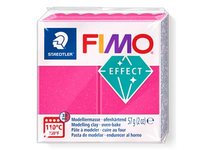 Fimo Effect Gemstone Ruby Quartz   57g Polymer Clay Block Fimo Colour Reference 286