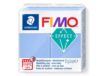 Fimo Effect Gemstone Agate Blue 57g Polymer Clay Block Fimo Colour      Reference 386 - Standard Image - 1