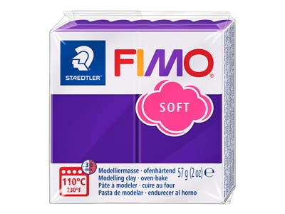 Fimo Soft Plum 57g Polymer Clay    Block Fimo Colour Reference 63 - Standard Image - 1