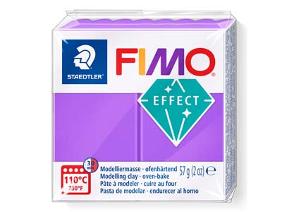 Fimo Effect Purple Translucent 57g Polymer Clay Block Fimo Colour     Reference 604 - Standard Image - 1