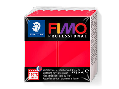 Fimo Professional True Red 85g     Polymer Clay Block Fimo Colour     Reference 200