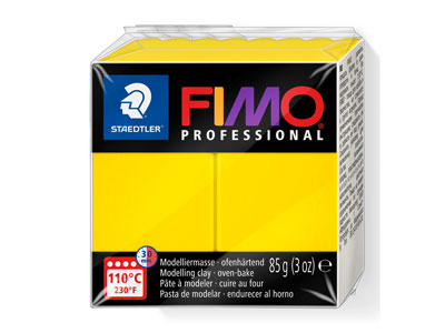 Fimo Professional True Yellow 85g  Polymer Clay Block Fimo Colour     Reference 100 - Standard Image - 1