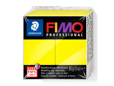Fimo Professional Lemon Yellow 85g Polymer Clay Block Fimo Colour     Reference 1