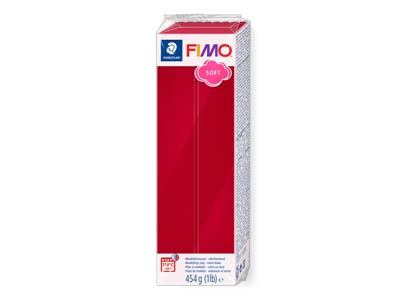Fimo Soft Cherry Red 454g Polymer   Clay Block Fimo Colour Reference 26 - Standard Image - 1