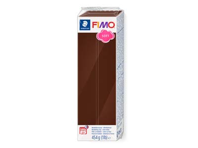 Fimo Soft Chocolate 454g Polymer    Clay Block Fimo Colour Reference 75 - Standard Image - 1