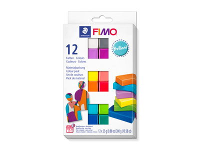 Fimo Soft Colour Pack Brilliant    Pack of 12,