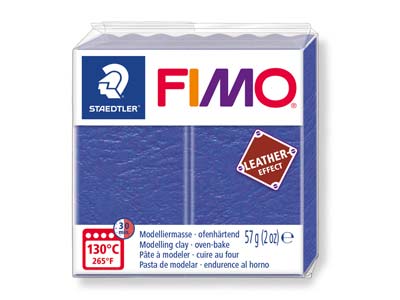 Fimo Leather Effect Indigo 57g     Polymer Clay Block Fimo Colour     Reference 309