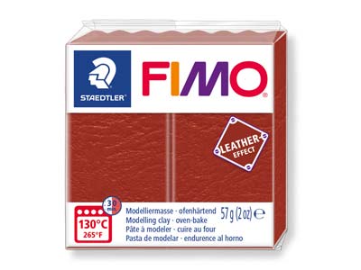 Fimo Leather Effect Rust 57g       Polymer Clay Block Fimo Colour     Reference 749