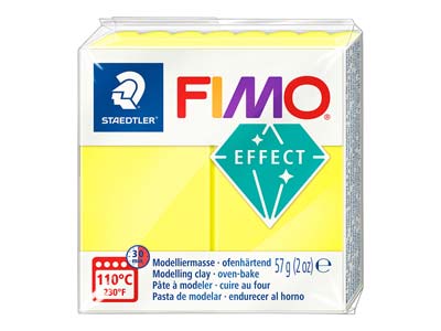 Fimo Effect Neon Yellow 57g Polymer Clay Block Fimo Colour Reference    101 - Standard Image - 1