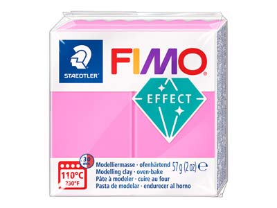 Fimo Effect Neon Fuchsia 57g       Polymer Clay Block Fimo Colour     Reference 201 - Standard Image - 1