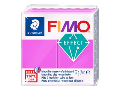 Fimo Effect Neon Purple 57g Polymer Clay Block Fimo Colour Reference    601 - Standard Image - 1
