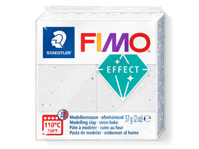 Fimo Effect Stone White Granite 57g Polymer Clay Block Fimo Colour      Reference 003