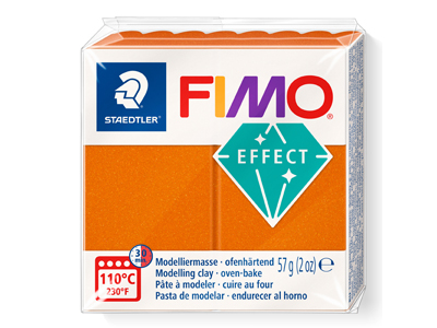 Fimo Effect Metallic Orange 57g    Polymer Clay Block Fimo Colour     Reference 41