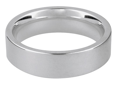 9ct White Gold Easy Fit            Wedding Ring 3.0mm, Size N, 3.1g   Medium Weight, Hallmarked, Wall    Thickness 1.47mm, 100 Recycled    Gold