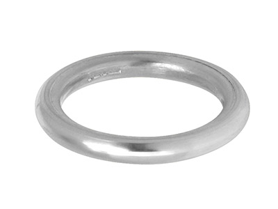Silver Halo Wedding Ring 3.0mm,    Size M, 4.6g Heavy Weight,         Hallmarked, Wall Thickness 3.01mm, 100% Recycled Silver - Standard Image - 1